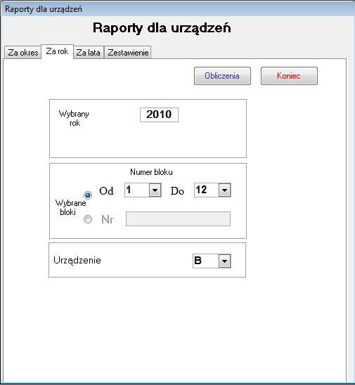 określonych przedziałach czasowych (np. za dowolnie wybrany rok lub okres kilku kolejnych lat).