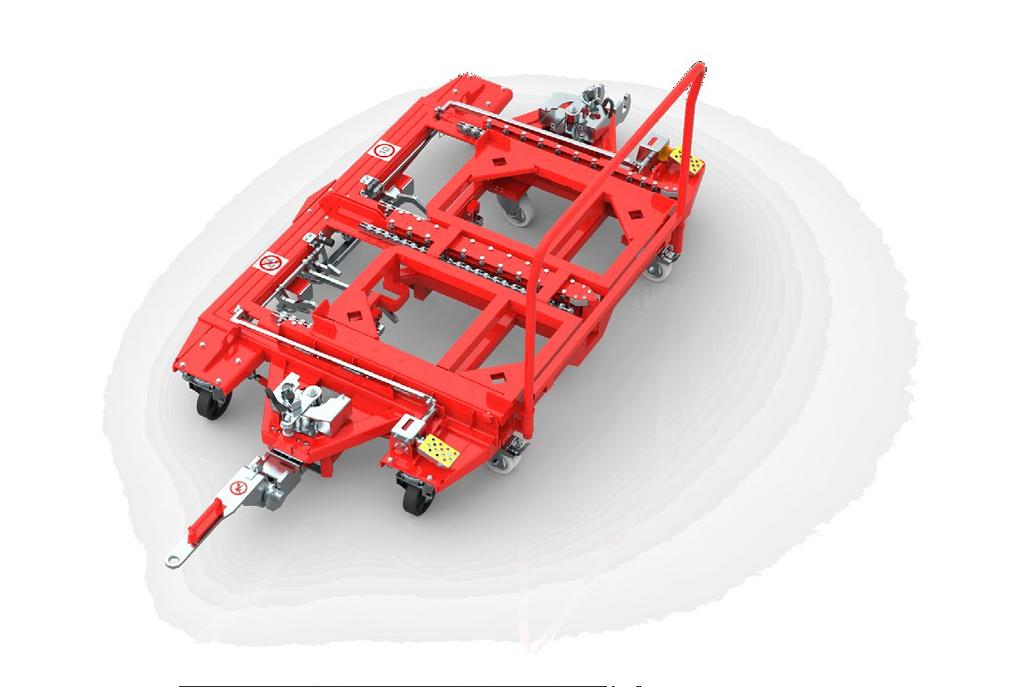 E-LINER ADVANTAGES ZALETY E-LINER SMOOTH LOADING Due to the inertia loading mechanism implemented in the trolley, less force is required to place it on a platform than to start the movement of the