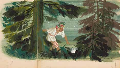 59 JERZY KAROLAK (1907-1984) Kwiat paproci ("Czerwiec") - ilustracja do