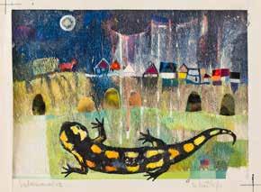 MARIA SOŁTYK (ur. 1935) Salamandra - ilustracja do "Świerszczyka", 1970 r.
