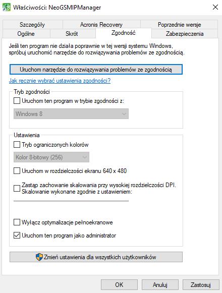 Instalacja NeoGSM-IP Manager Instalatora i program należy uruchamiać jako