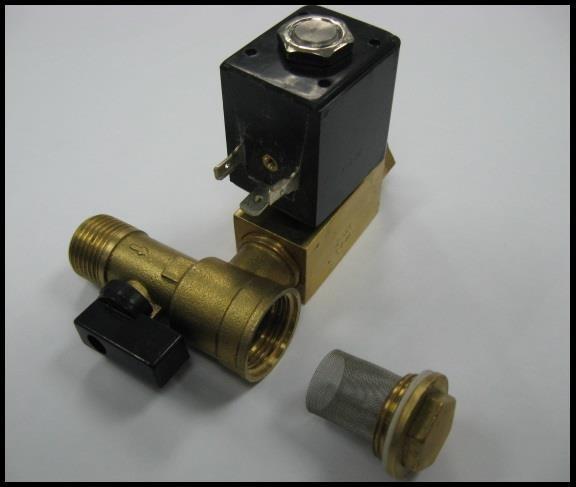 9 INSTRUKCJA OBSŁUGI OSUSZACZY CHŁODNICZYCH ATS 6. CZYSZCZENIE ELEKTROMAGNETYCZNEGO ZAWORU SPUSTU KONDENSATU 1. Zamknąć zawór kulowy znajdujący się na filtrze zainstalowanym na wlocie do syfonu. 2.