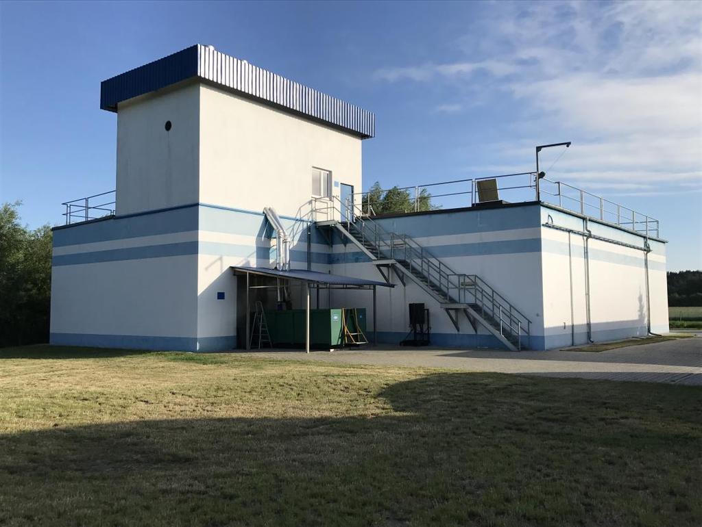 nad nią budynek sitopiaskownika Rozbudowa i