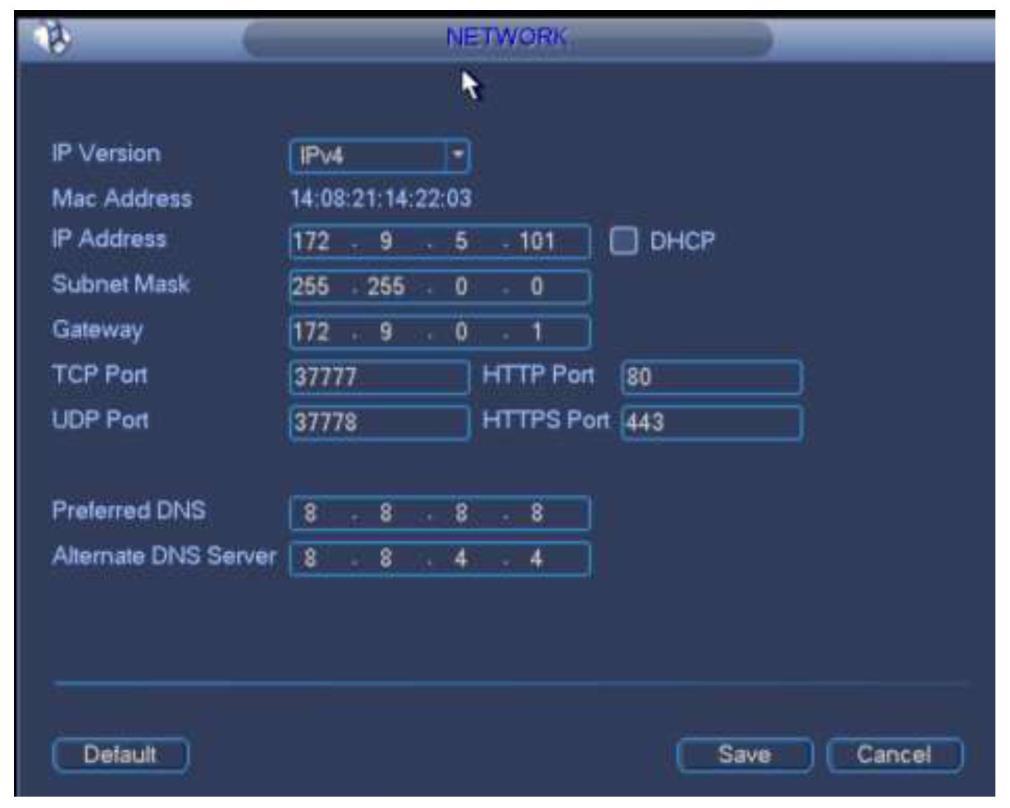 Preferred DNS server: adres IP głównego serwera DNS. Alternate DNS server: adres zapasowego serwera DNS. Domyślne: Przywracanie ustawień fabrycznych. Rysunek 4-10