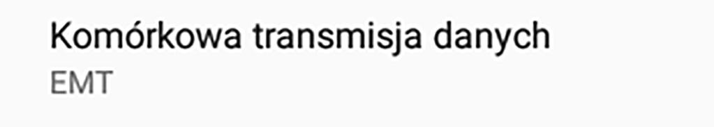 13 Sprawdź czy włączone jest przesyłanie danych. W tym celu z głównego menu wybierz Ustawienia. Znajdź Karty SIM i włącz modem 3G przesuwając pasek w prawo.