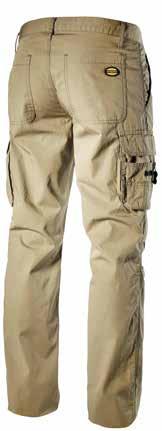 25064 beige classico beige clásico beż klasyczny Pantalone cargo estivo, tasche laterali con porta oggetti, regolazione vita con coulisse,