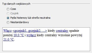 Rys.9. Przykładowe ustawienie pętli histerezy. Rys.10. Wykres pracy urządzeń grzewczych z założoną strefą histerezy. 8. Podsumowanie.