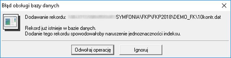 FAQ - NAJCZ CIEJ ZADAWANE PYTANIA I PROBLEMY 1 Komunikat: B d obs ugi bazy danych. Dodawanie rekordu:... d w dodawaniu kontrahenta (kh).