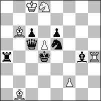 drobną skazę drugiego celu takiego posunięcia oprócz samoblokowania) raz jest zdjęcie obrony, raz otwarcie linii. 1.Sb2 e3 2.Gc4 e:d4# 1.Se5 e4 2.Wc4 W:d5#.