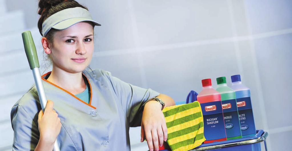 Œrodek do codziennego mycia sanitariatów, na bazie kwasu cytrynowego, o lepkiej konsystencji Œrodek do codziennego mycia sanitariatów na ph 2,5 ph 2,5 bazie kwasu cytrynowego Bucasan Sanibond G 457