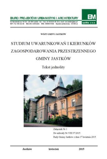 Dokumentem określającym sposób prowadzenia polityki przestrzennej i lokalne zasady zagospodarowania jest STUDIUM UWARUNKOWAŃ I KIERUNKÓW ZAGOSPODAROWANIA PRZESTRZENNEGO (SUiKZP) zatwierdzone uchwałą