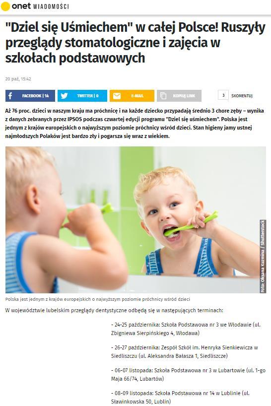 Tytuł: wiadomości.onet.pl Data: 20 października 2017 Nagłówek: Aż 76 proc.