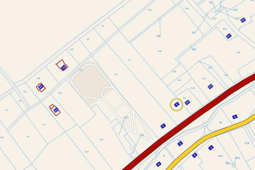 POŁOŻENIE NIERUCHOMOŚCI Działka nr 3/4 Paszowice 38 Nieruchomość położona w centralnej części miejscowości Paszowice w gminie Paszowice, przy drodze wiejskiej, stanowiącej dojazd do drogi krajowej nr