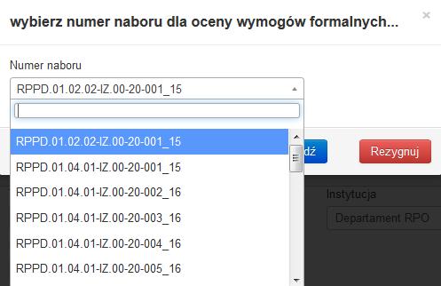 umożliwiającej rejestrowanie wyników oceny dla danego etapu oceny.