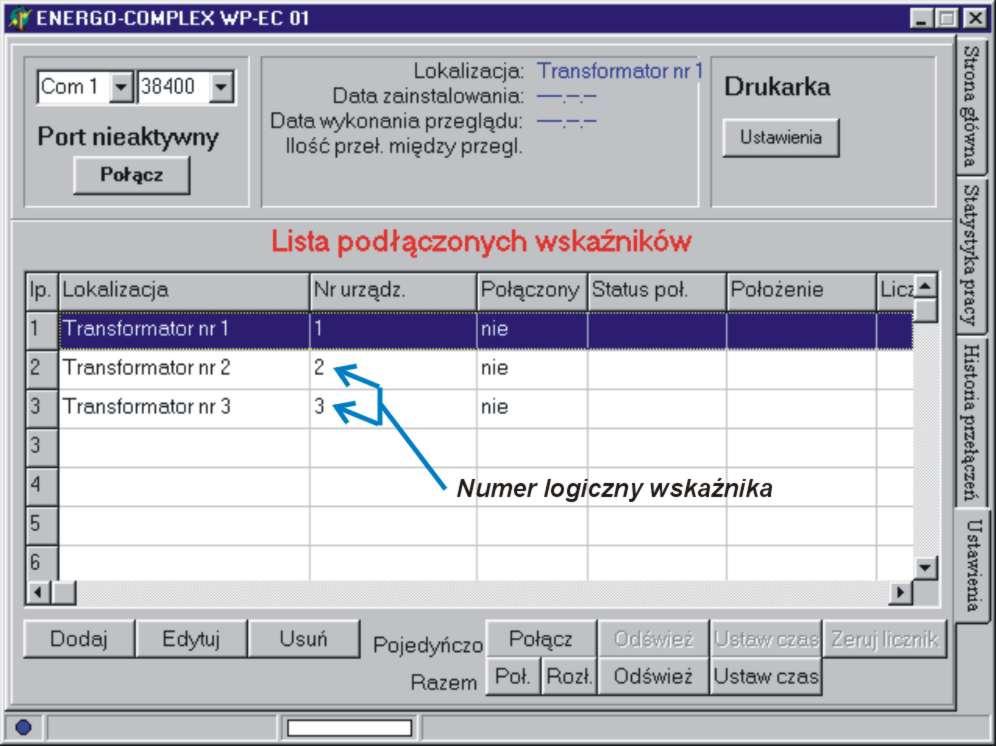 UWAGA! Wskaźnik WP-EC 01-4a nie posiada obwodów wykonawczych mogących bezpośrednio odcinać zasilanie napędu PPZ a jedynie przekaźnik sterowany programowo pozwalający wysterować układ wykonawczy.