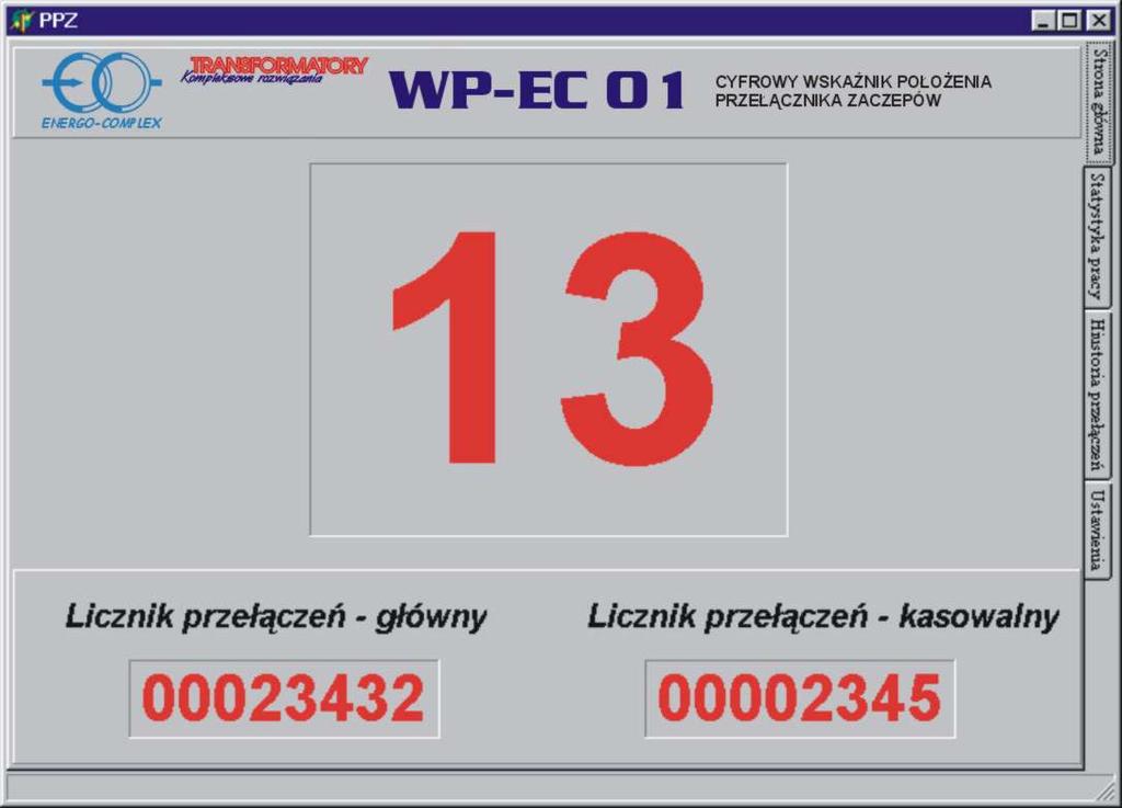 poziomu programu możemy uzyskać wszelkie dane zbierane przez wskaźniki oraz dokonywać zmian w ustawieniach wskaźnika tak