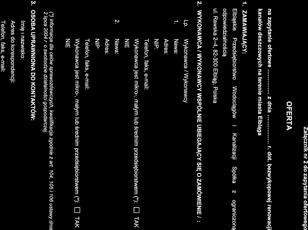 Fundusze Europejskie Infrastruktura i Środowisko W I I Ij 1 Unia Europejska Fundusz Spójności Załącznik nr 2 do zapytania