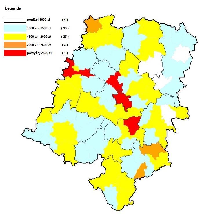 przeliczeniu na 1 mieszkańca w 2015 r.