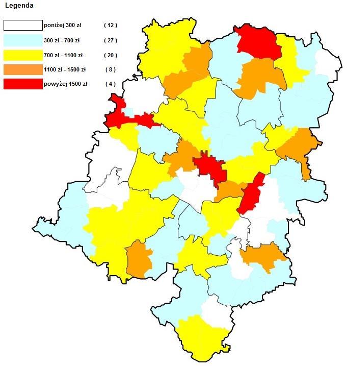na 1 mieszkańca w 2015 r.