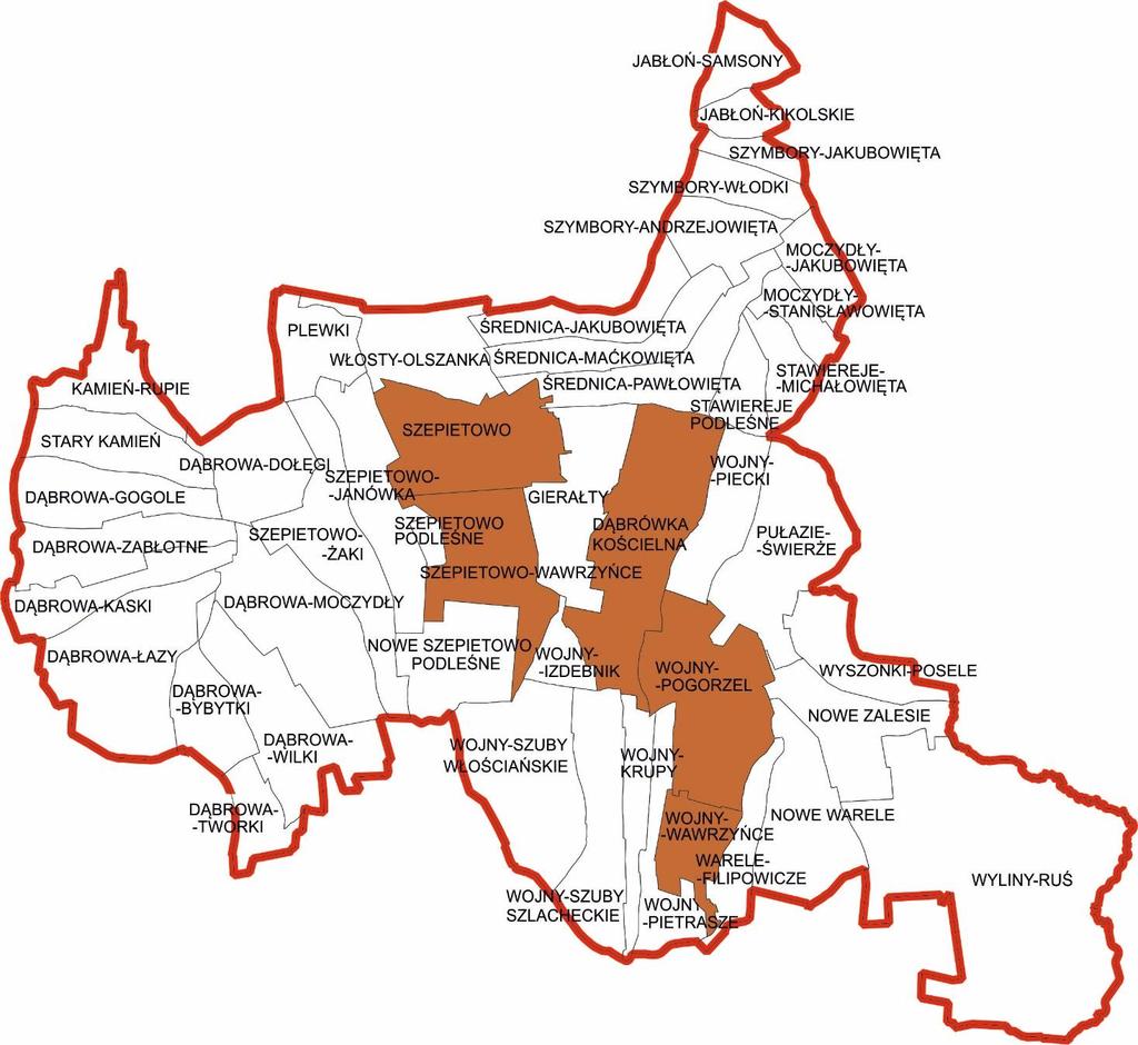 W ocenie zagregowanej zjawisk technicznych przyjęto, że największe nasilenie zjawisk negatywnych występuje na tych obszarach, na których średnia znormalizowanych wskaźników cząstkowych jest wyższa