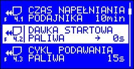 8 Temperatura testu braku opału parametr ten określa wartość temperatury, do której obniżyć musi się temperatura wody w kotle, aby regulator rozpoczął testowanie braku opału. 5.