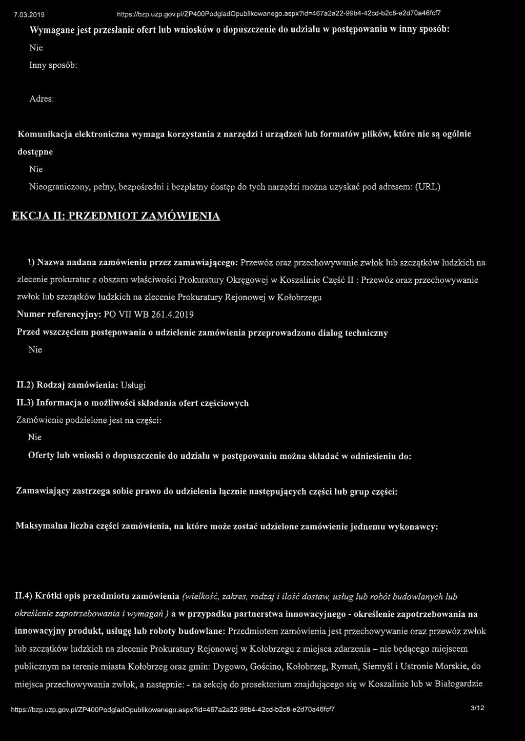 korzystania z narzędzi i urządzeń lub formatów plików, które nie są ogólnie dostępne ograniczony, pełny, bezpośredni i bezpłatny dostęp do tych narzędzi można uzyskać pod adresem: (URL) EKCJA II: