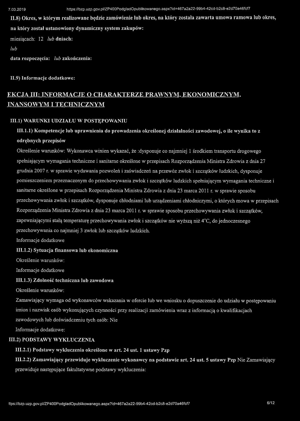 rozpoczęcia: lub zakończenia: 11