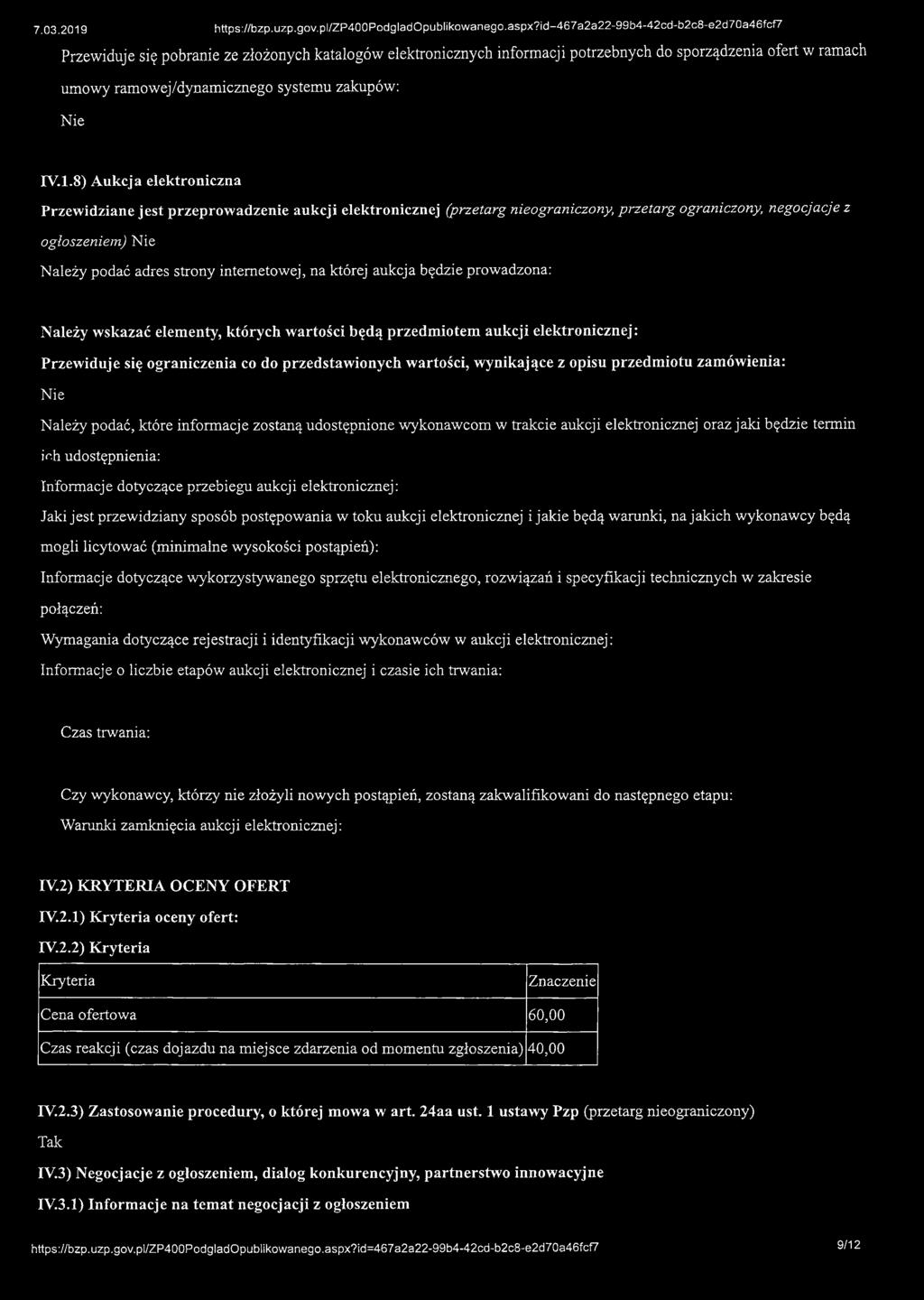 zakupów: IV.1.