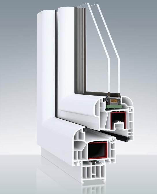 Okno PVC OVLO System okien OVLO przekonuje przede wszystkim swoim atrakcyjnym lekkim wyglądem i okrągłymi liniami, ale również nowoczesną techniką okienną.