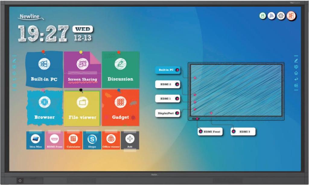 MONITOR INTERAKTYWNY NEWLINE TRUTOUCH seria 8618RS Monitory interaktywne Newlien TruTouch z serii RS są następcami dobrze nam znanych modeli z serii UB oraz FB, jednocześnie czerpią pewne rozwiązania