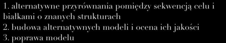 Modelowanie ab initio metody wykorzystujące oba podejścia (fizyczne i ewolucyjne) do modelowania 1.