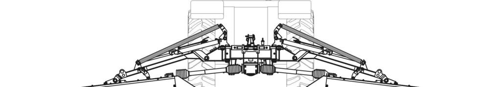 RYSUNEK 4.10A Zakres wychyleń zespołu tnącego Kosiarka PDD810 wyposaŝona jest w zabezpieczenie hydrauliczne, które chroni maszynę przed uszkodzeniem wskutek najechania na przeszkodę.
