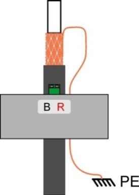 Przetwornik składa się z dwóch połówek, które po nałożeniu na głowicę należy ustawić symetrycznie względem siebie i połączyć za pomocą opaski zaciskowej umieszczonej w rowku pozycjonującym.