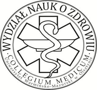 Załącznik do Uchwały nr 60/2018 Rady Wydziału Nauk o Zdrowiu Collegium Medicum