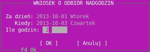 Godziny robocze: w tej sekcji znajdziemy podsumowanie wpisanych godzin pracy w grafiku planowanym i realizowanym z widoku czasu pracy.