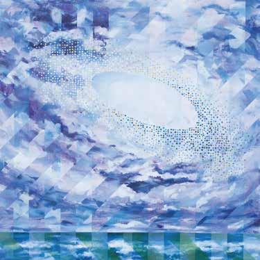 Stanisław Wałach (1919 1983) Widok słońca i jego powidok niewiarygodnie fascynujący 1979 gwasz/papier 29,8 x 44,5 cm sygn.