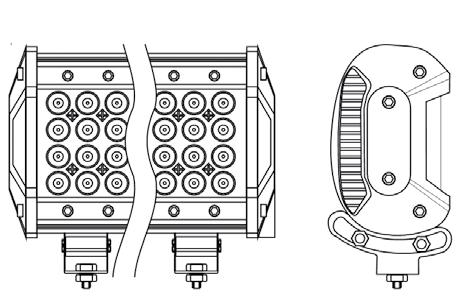 AKC01 541 1 LED 3W* / 1W* / spot/flood/combo / 10-30V