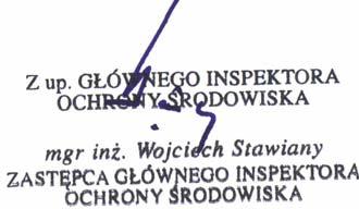 WOJEWÓDZKI INSPEKTORAT OCHRONY ŚRODOWISKA W