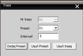 USTAWIENIE POZYCJI PRESET (zapamiętana pozycja do której kamera będzie wracać po wybraniu odpowiedniego PRESETU) Aby zapisać pozycję należy: 1) Obróć kamerę za pomocą strzałek w pozycję, która ma być