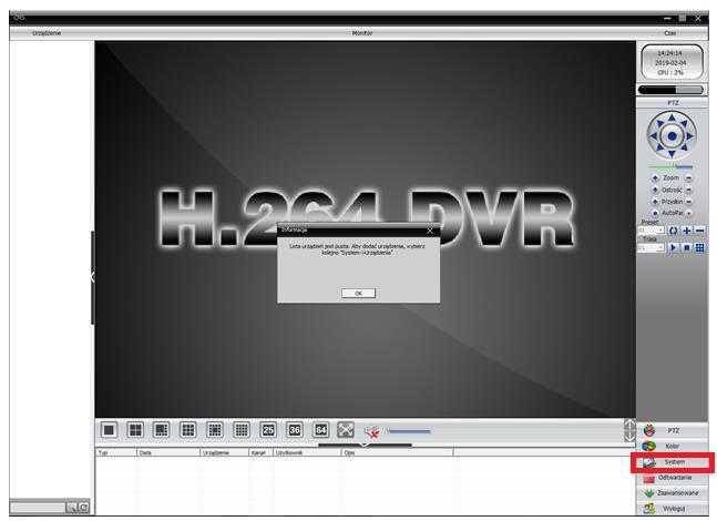 Wyszukanie i dodanie kamery do programu CMS 1) Aby dodać