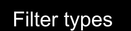 Filter types 14 A Plot filter