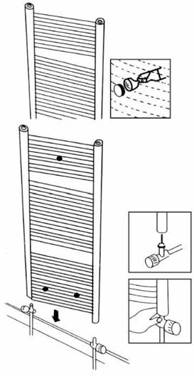 bracket. The straight part of the lock should be parallel to the crosspiece. 8.