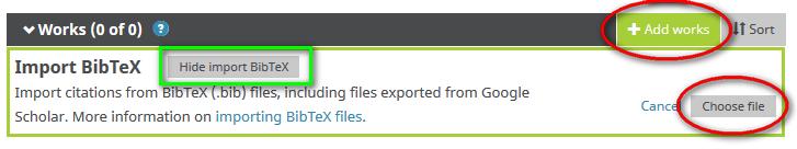 Importowanie metadanych z pliku w formacie BibTeX do profilu