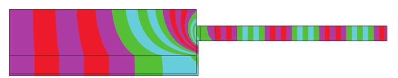 a) model obliczeniowy a) calculation model c) izotermy ( 20ºC 20ºC) c) isotherms ( 20ºC 20ºC) b) linie strumieni cieplnych (adiabaty) d) izotermy (0ºC 20 ºC) b) heat streams lines (adiabatic) d)