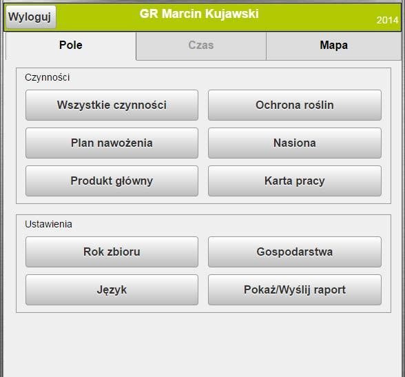 Przegląd funkcji Główne Menu składa się z 2 części.