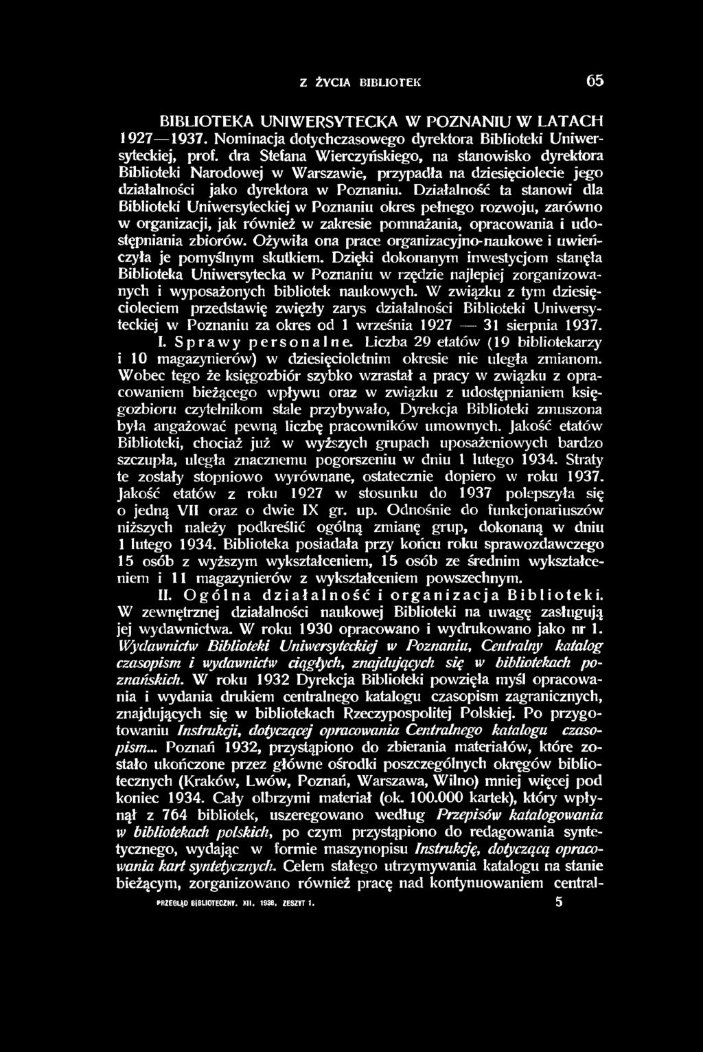 działalności jako dyrektora w Poznaniu.