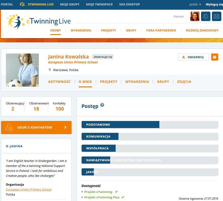 Platforma etwinning Live nawiązywanie kontaktów znajdowanie szkół do współpracy przeglądamy istniejące projekty dołączanie do