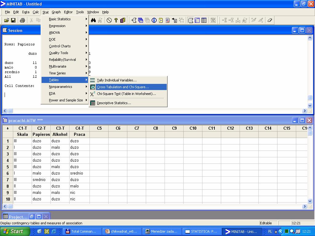 Mini-tab -> wspiera Minitab inne popularne