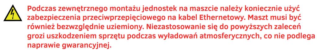 Uchwyty montażowe włożyć do odpowiednich otworów w tylnej części korpusu urządzenia i mocno przykręcić.