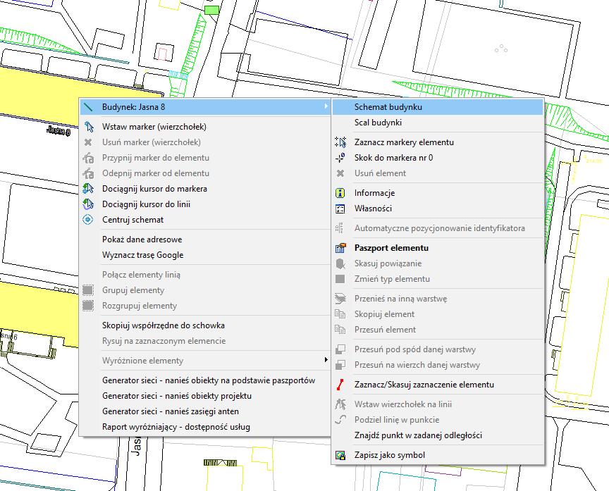 Mapy i operacje na tle mapy terenu FastGIS posiada rozbudowane możliwości w zakresie przeglądania i edycji map topograficznych i geodezyjnych oraz różnorodnych schematów.